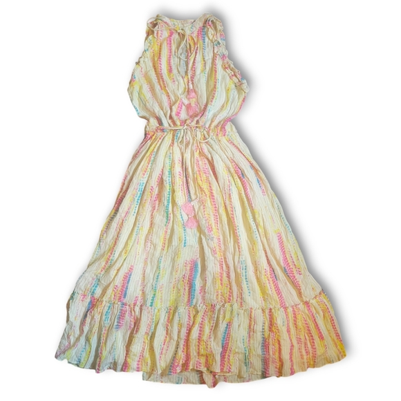 Source Unknown Dresses & Skirts - Floor Length Maxi Dress Lined Fairy Core Pastel Bohemian Hippie Cut Out Dress